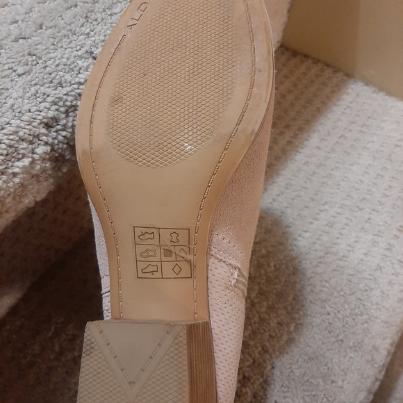 Aldo blush pink suede  Ankle boots pointed classic - Picture 7 of 12
